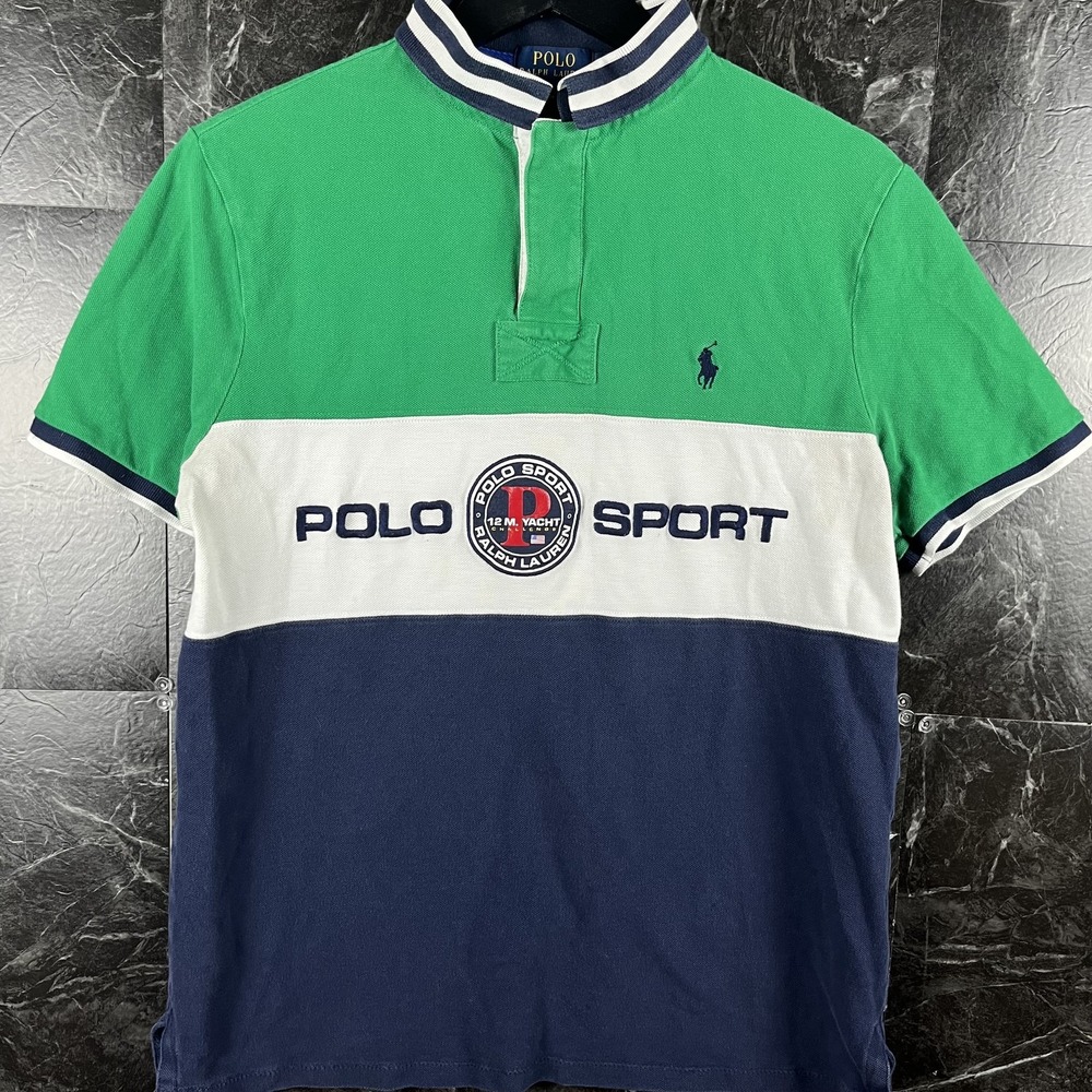 Polo Ralph Lauren Men's Block Yacht Polo Shirt Medium -Flaws